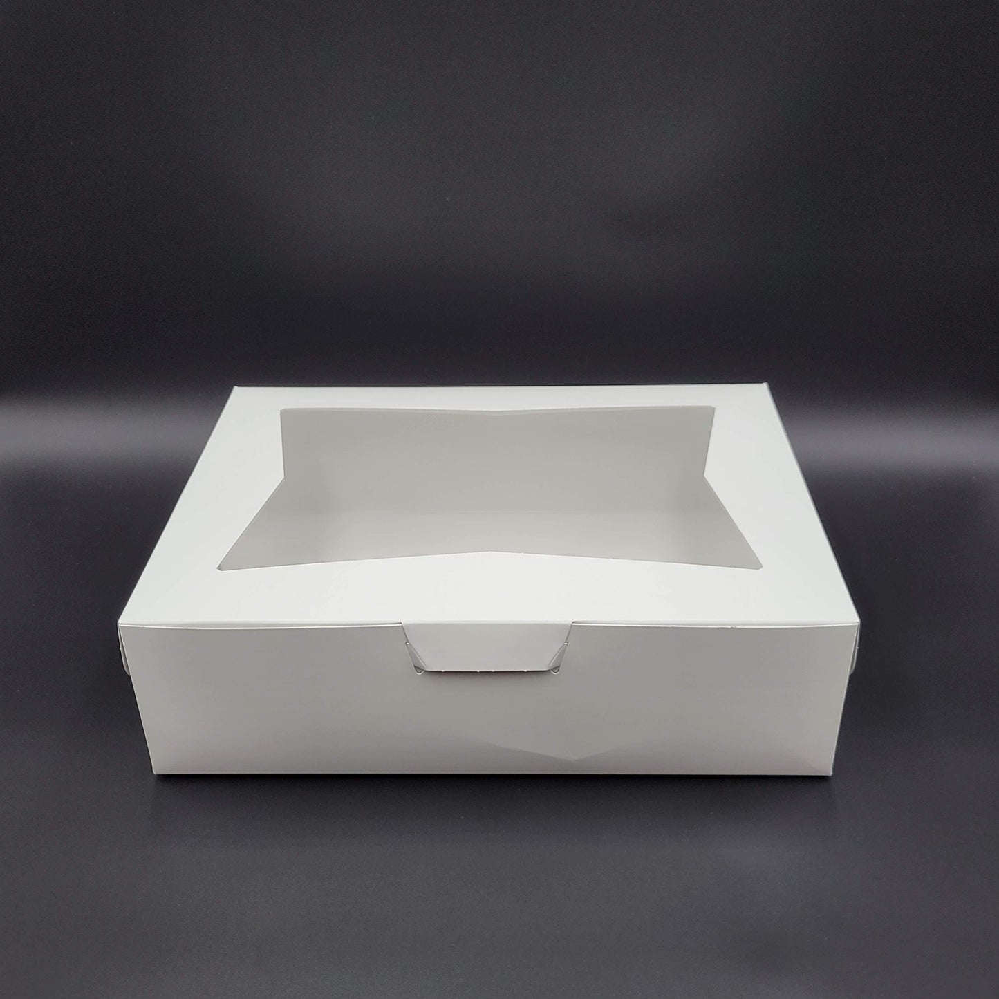 Bakery/Cake Box Lock Corner Window White 14" x 10" x 4" - 100/Case