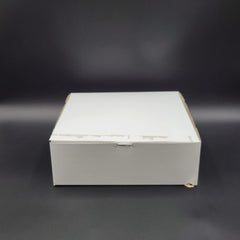 Bakery/Cake Box Lock Corner White 12" x 12" x 4" - 100/Case