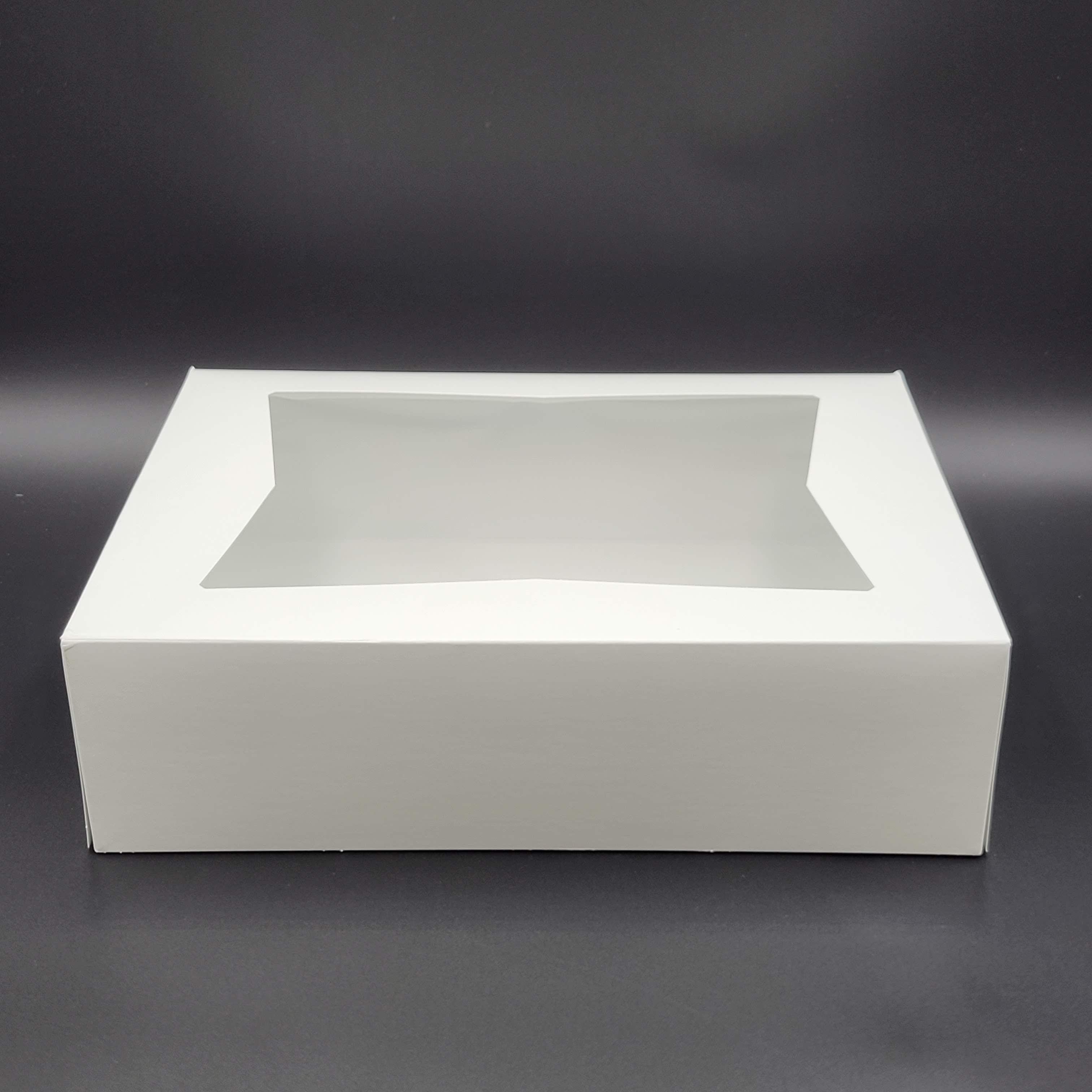 Bakery/Cake Box Auto Popup Window White 14" x 10" x 4" - 100/Case