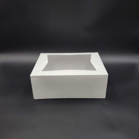 Donut Box With Window White 10" W x 8" D x 4" H - 100/Case