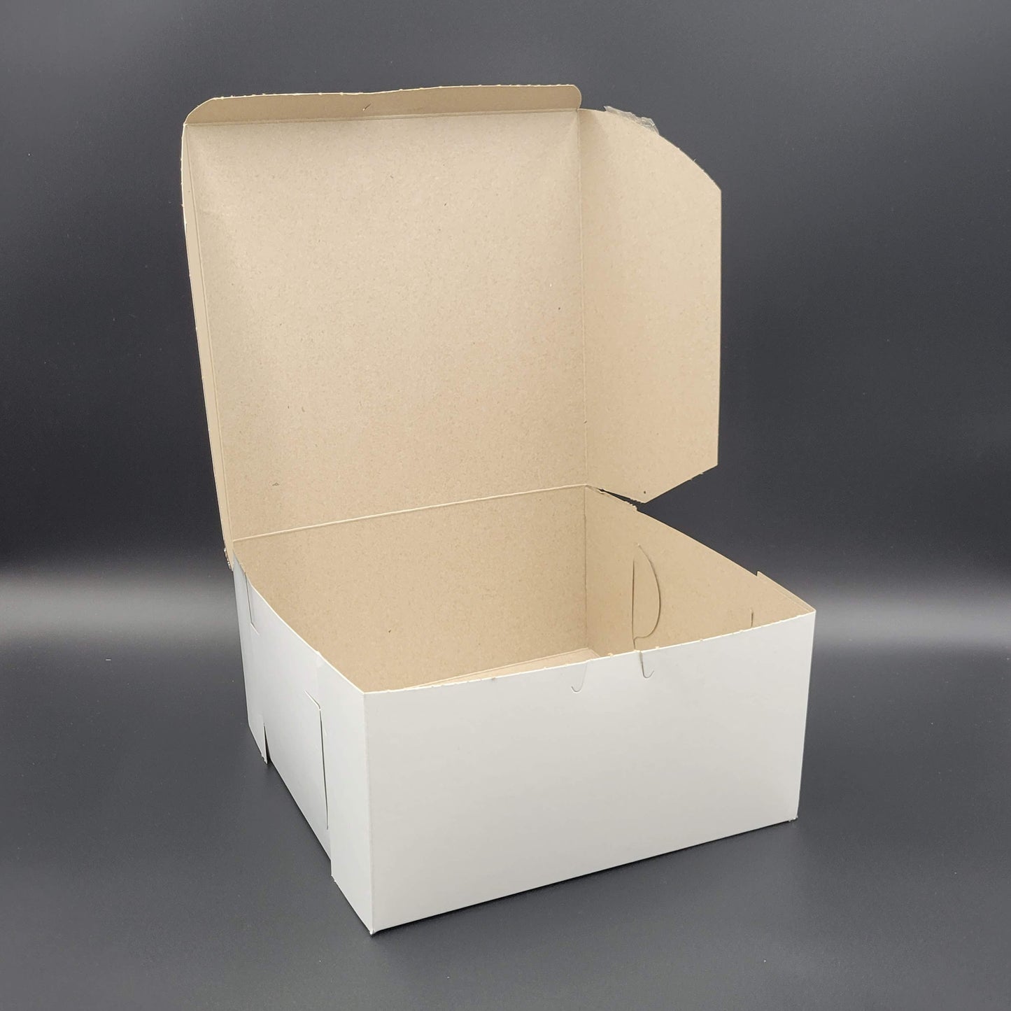 Bakery/Cake Box Lock Corner White 10" x 10" x 5" - 100/Case