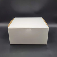 Bakery/Cake Box Lock Corner White 12" x 12" x 6" - 50/Case