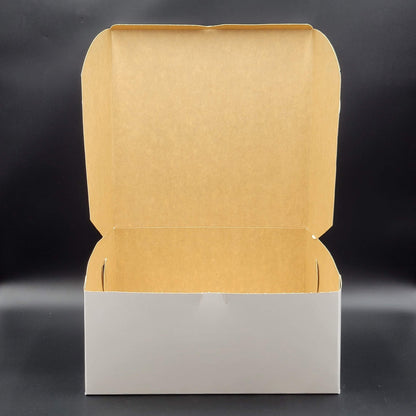 Bakery/Cake Box Lock Corner White 14" x 14" x 6" - 50/Case