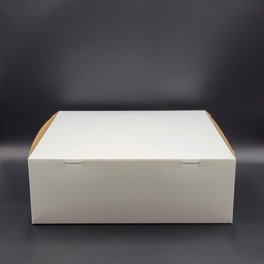 Bakery/Cake Box Lock Corner White 16" x 16" x 5" - 50/Case