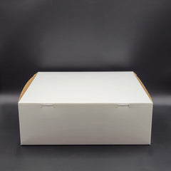 Bakery/Cake Box Lock Corner White 16" x 16" x 5" - 50/Case