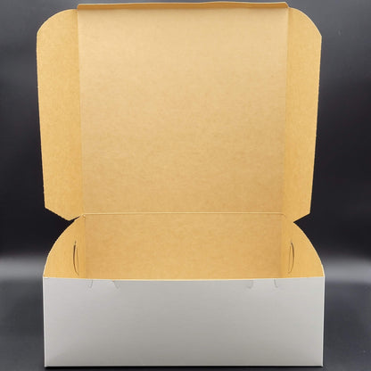 Bakery/Cake Box Lock Corner White 16" x 16" x 5" - 50/Case