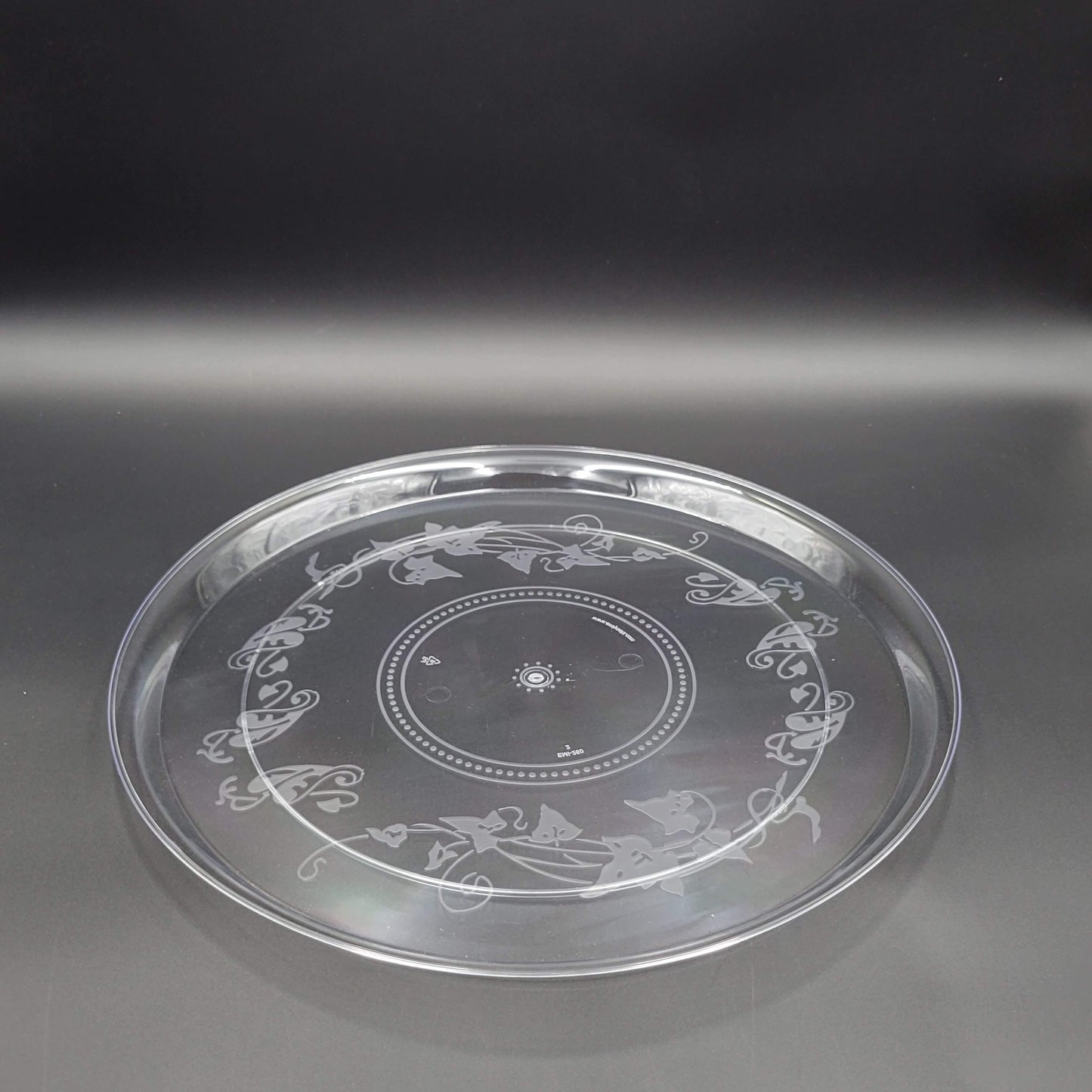 EMI Yoshi Round Deli Mate Cater Tray Clear 16" EMI-260C - 25/Case