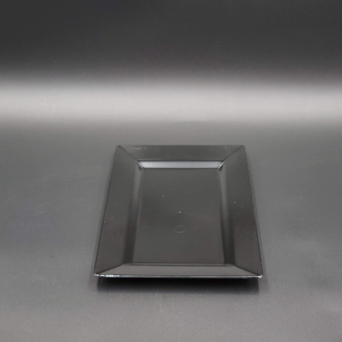 EMI Yoshi Plastic Rectangular Salad Plate Black 10" x 6.5" EMI-RP8B - 120/Case