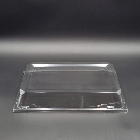EMI Yoshi Clear Plastic Rectangular Dinner Plate Dome Lid 13.5" x 8.5" EMI-RP11LP - 120/Case
