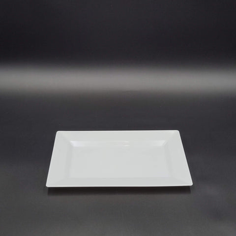 EMI Yoshi Plastic Rectangular Salad Plate White 10" x 6.5" EMI-RP8W - 120/Case