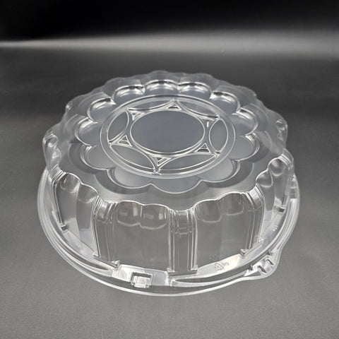 Pactiv Clear Plastic Crystal Dome Lid For 12" Party Tray P9812 - 50/Case