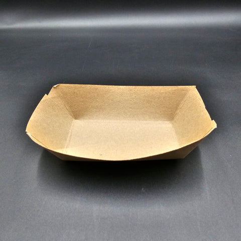 Kraft Paper Food Tray Eco-Friendly 1 lb. - 1000/Case