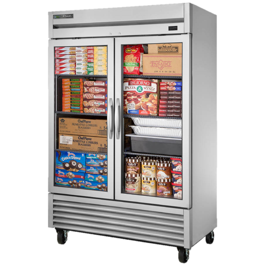 superior-equipment-supply - True Food Service Equipment - True Stainless Steel Two-Section Two Glass Door Reach-In Freezer
