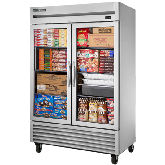 superior-equipment-supply - True Food Service Equipment - True Stainless Steel Two-Section Two Glass Door Reach-In Freezer