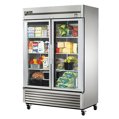 superior-equipment-supply - True Food Service Equipment - True Stainless Steel Two-Section Two Glass Door Reach-In Refrigerator
