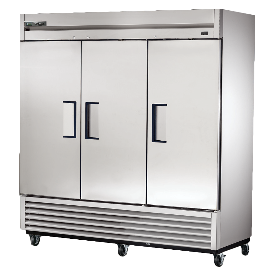 superior-equipment-supply - True Food Service Equipment - True Stainless Steel Three-Section Three Solid Door Reach-In Freezer