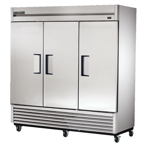 superior-equipment-supply - True Food Service Equipment - True Stainless Steel Three-Section Three Solid Door Reach-In Freezer