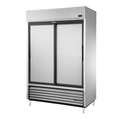 superior-equipment-supply - True Food Service Equipment - True Two Section Two Stainless Steel Sliding Door Reach-In Refrigerator