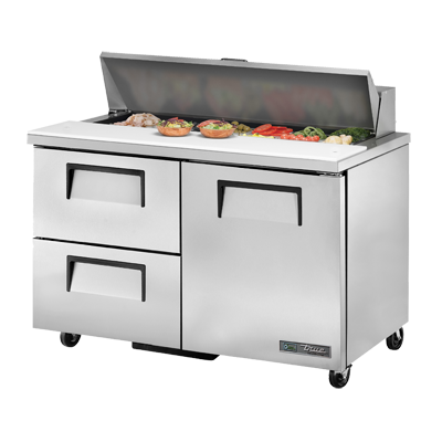 superior-equipment-supply - True Food Service Equipment - True Stainless Steel Two Section Two Drawer 48" Wide Sandwich/Salad Unit