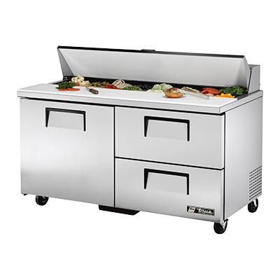 superior-equipment-supply - True Food Service Equipment - True Stainless Steel Two Section Two Drawer 60" Wide Sandwich/Salad Unit