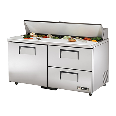 superior-equipment-supply - True Food Service Equipment - True Stainless Steel Two Section Two Drawer 60" Wide ADA Sandwich/Salad Unit