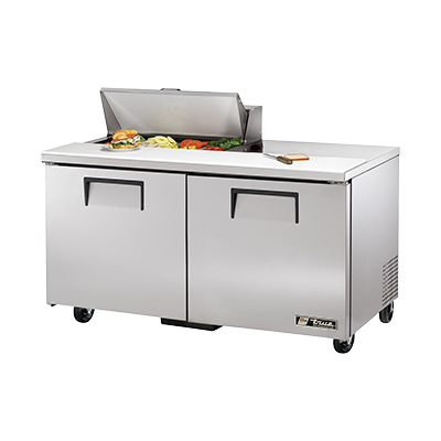 superior-equipment-supply - True Food Service Equipment - True Stainless Steel 60" Wide Sandwich/Salad Unit Eight 4" Deep Poly Pans