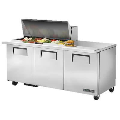superior-equipment-supply - True Food Service Equipment - True Stainless Steel 72" Wide Mega Top Sandwich/Salad Unit With Eighteen 4" Deep Poly Pans
