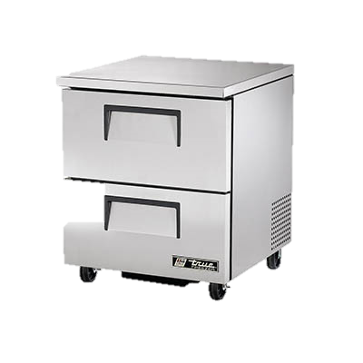 superior-equipment-supply - True Food Service Equipment - True Stainless Steel One Section Two Drawer 27" Wide Undercounter Freezer