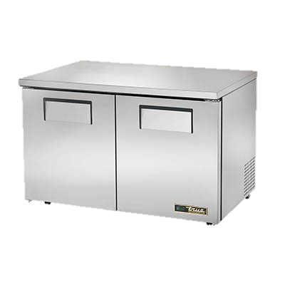 superior-equipment-supply - True Food Service Equipment - True Stainless Steel Two Section 48" Wide Low Profile Undercounter Refrigerator
