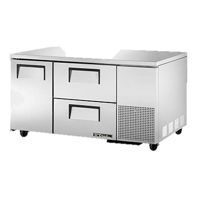 superior-equipment-supply - True Food Service Equipment - True Stainless Steel 60" Wide Two Section Two Drawer Deep Undercounter Refrigerator