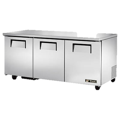 superior-equipment-supply - True Food Service Equipment - True Stainless Steel 72" Wide Three Section Undercounter Refrigerator