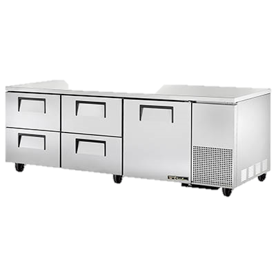 superior-equipment-supply - True Food Service Equipment - True Stainless Steel Three Section Four Drawer 93" Wide Undercounter Refrigerator