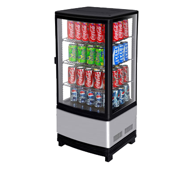 superior-equipment-supply - Turbo Air - Turbo Air Diamond Four-Sided Glass Door 16.75" Wide Refrigerated Merchandiser