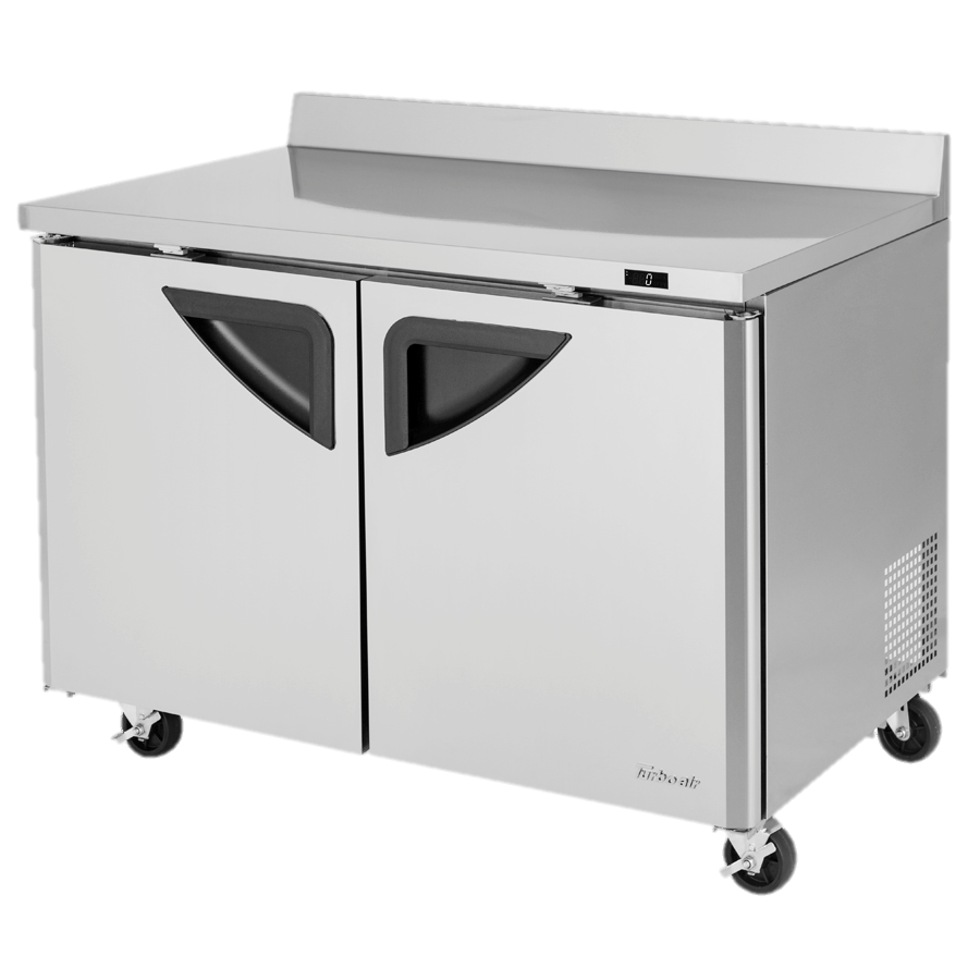 superior-equipment-supply - Turbo Air - Turbo Air Two-Section 48.25" Wide Stainless Steel Super Deluxe Worktop Freezer
