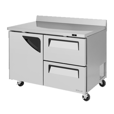 superior-equipment-supply - Turbo Air - Turbo Air Two-Section 48.25" Wide Two-Drawer Stainless Steel Super Deluxe Worktop Freezer