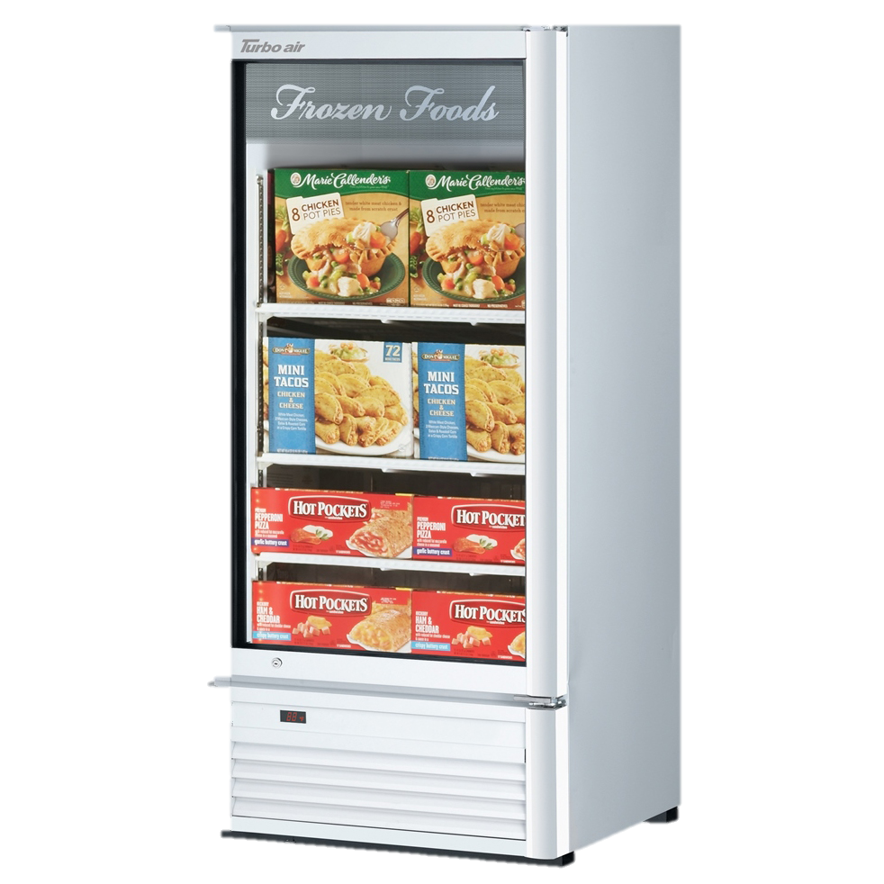 superior-equipment-supply - Turbo Air - Turbo Air 25.75" One-Section Wide Super Deluxe Glass Freezer Merchandiser