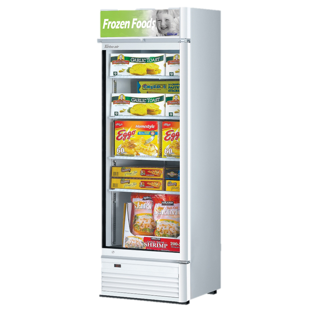 superior-equipment-supply - Turbo Air - Turbo Air 26.38" One-Section Wide Super Deluxe Glass Freezer Merchandiser