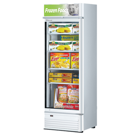 superior-equipment-supply - Turbo Air - Turbo Air 26.38" One-Section Wide Super Deluxe Glass Freezer Merchandiser