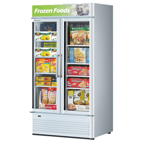 superior-equipment-supply - Turbo Air - Turbo Air 39.5" Wide Two-Section Super Deluxe Glass Freezer Merchandiser