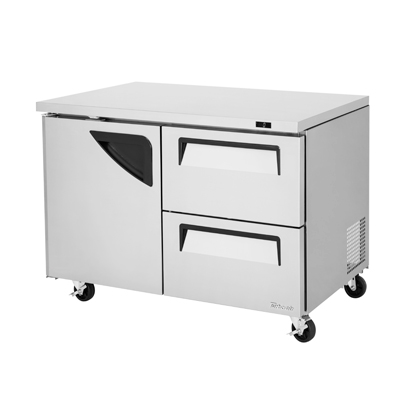 superior-equipment-supply - Turbo Air - Turbo Air 48.25" Wide Two-Section One-Door Super Deluxe Series Undercounter Freezer