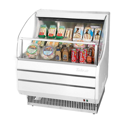 superior-equipment-supply - Turbo Air - Turbo Air 4.7 Cu. Feet White Open Merchandiser