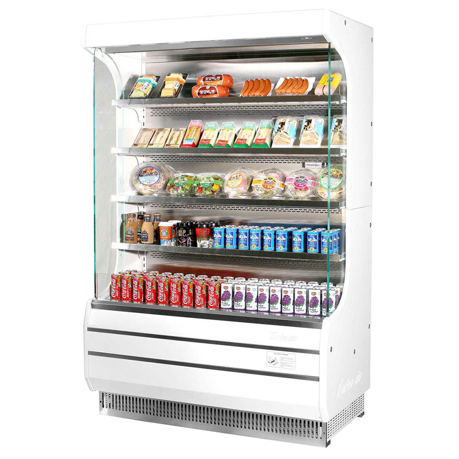 superior-equipment-supply - Turbo Air - Turbo Air 12.5 Cubic Feet White  Vertical Open Merchandiser