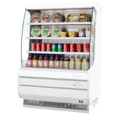 superior-equipment-supply - Turbo Air - Turbo Air 8.3 Cubic Feet White Vertical Open Merchandiser