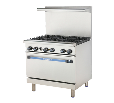 superior-equipment-supply - Turbo Air - Turbo Air 36" Wide Six-Burner Stainless Steel Restaurant Range