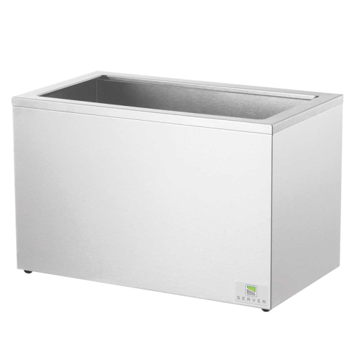Server Serving Station Jar Base 10"H x 15.5"W x 8.81"D White Stainless Steel