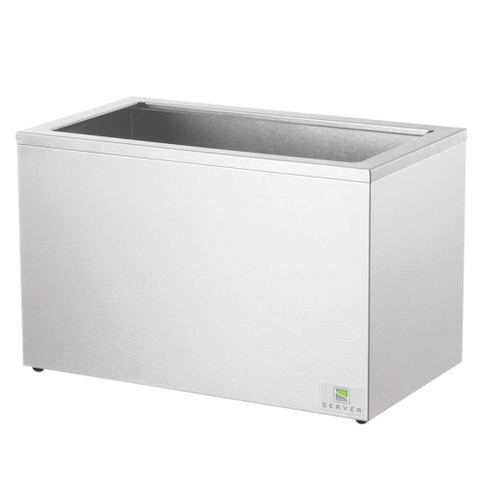 Server Serving Station Jar Base 10"H x 15.5"W x 8.81"D White Stainless Steel