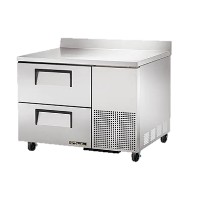 superior-equipment-supply - True Food Service Equipment - True Stainless Steel 44" Wide One Section Two Drawer Deep Work Top Refrigerator