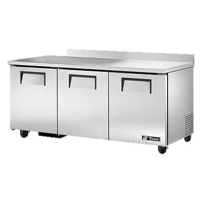 superior-equipment-supply - True Food Service Equipment - True Stainless Steel Three Section 72" Wide Work Top Refrigerator