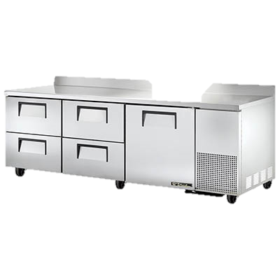superior-equipment-supply - True Food Service Equipment - True Stainless Steel Three Section Two Drawers 93" Wide Work Top Refrigerator