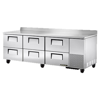 superior-equipment-supply - True Food Service Equipment - True Stainless Steel Three Section Six Drawers 93" Wide Work Top Refrigerator